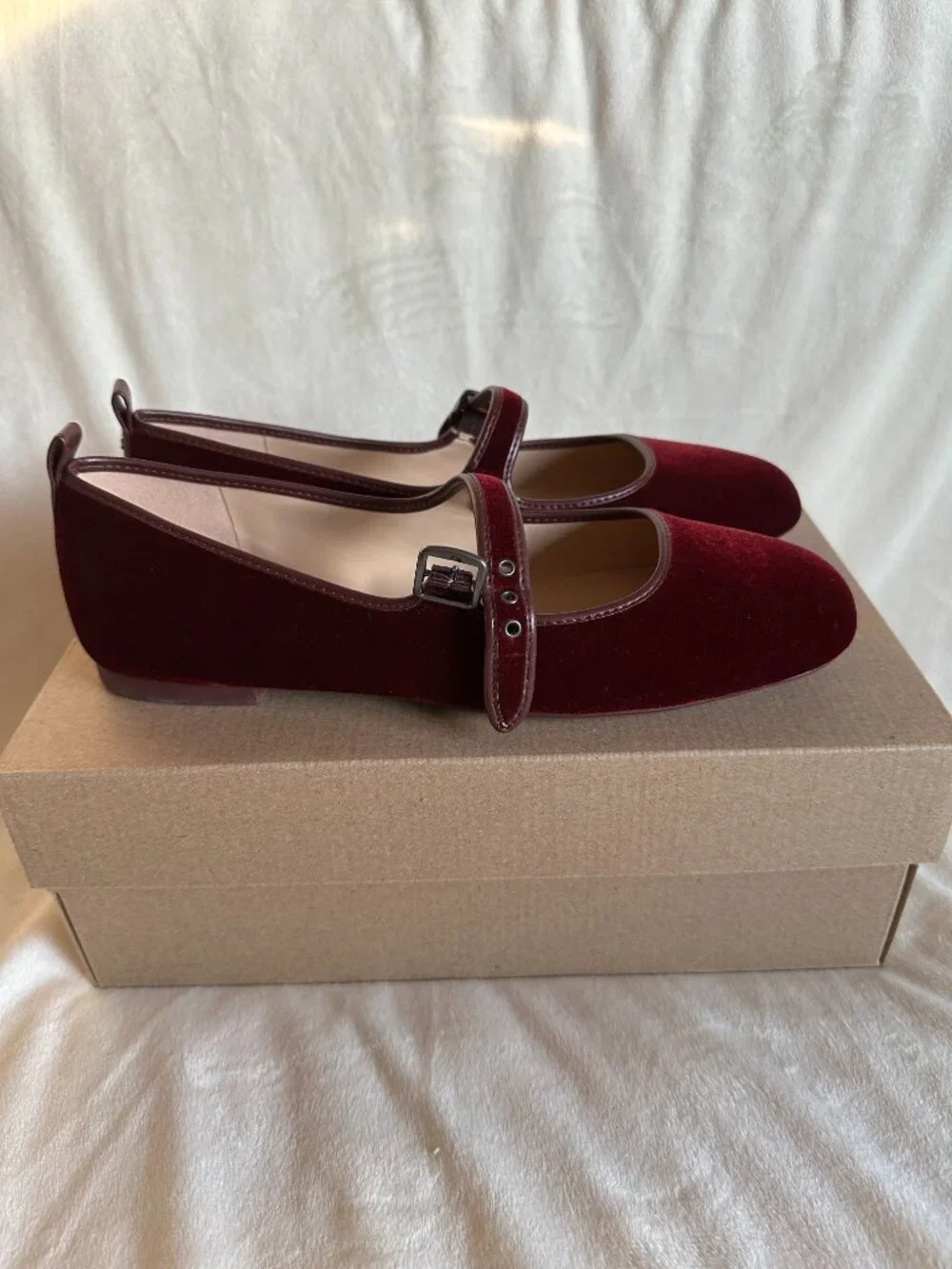 NIB Coach C Rivet Mary Jane Velvet Women Shoes Burgundy/Merlot CCG46 SZ US9/EU40 - Picture 7 of 13